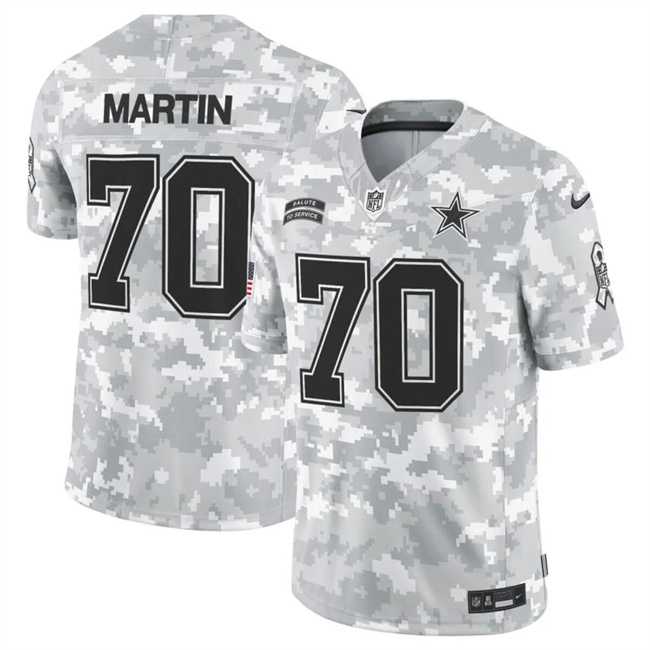 Men%27s Dallas Cowboys #70 Zack Martin 2024 F.U.S.E Arctic Camo Salute To Service Limited Stitched Jersey Dyin
